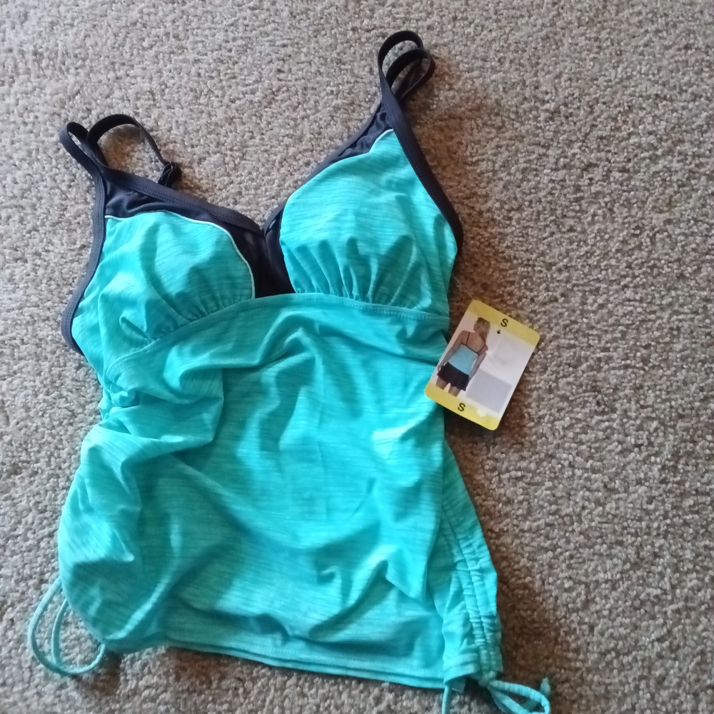 Gerry Weber Turquoise and Navy Swim Top